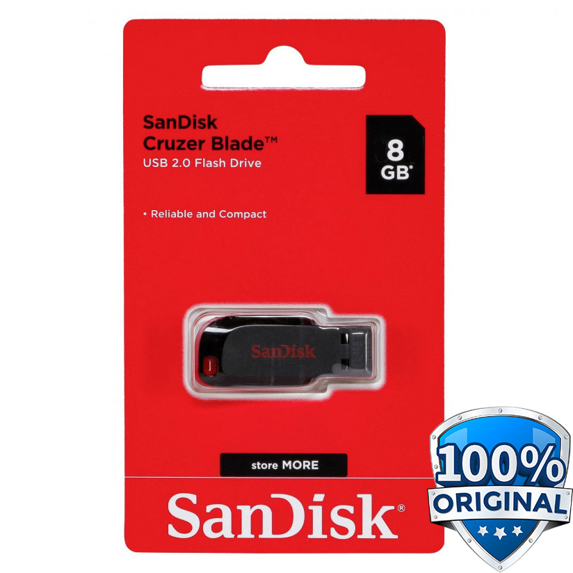 Flasdisk Computer FLASDISK SANDISK ORIGINAL CRUZER BLADE 8GB - Bleza Computer